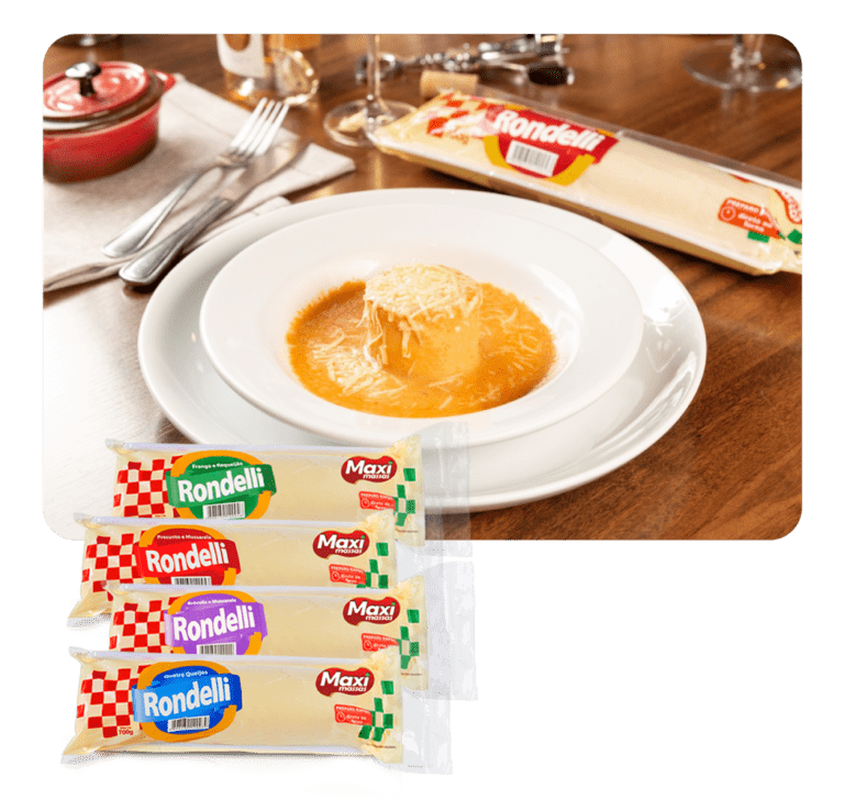 Disponível no tamanho 700g, e disponível nos sabores Presunto e Queijo, Frango e Requeijão, Quatro Queijos, e Brócolis e Mussarela.
