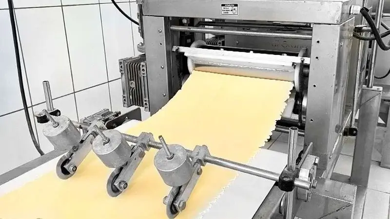 Linha de produção da massa